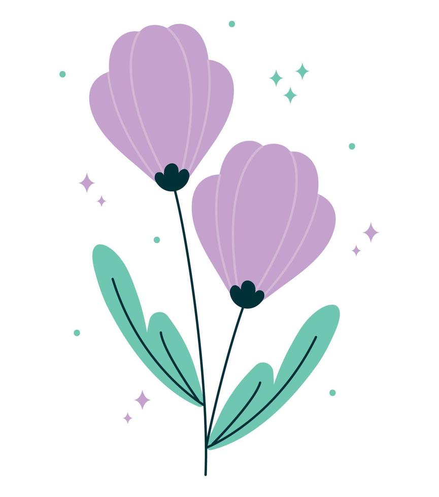 paar- van Purper bloemen vector