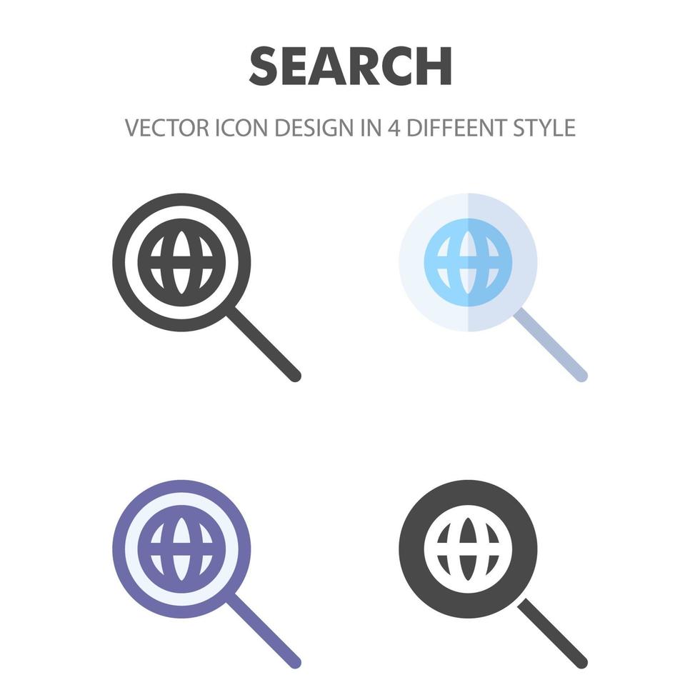 zoek pictogram. voor uw websiteontwerp, logo, app, ui. vectorafbeeldingen illustratie en bewerkbare beroerte. eps 10. vector