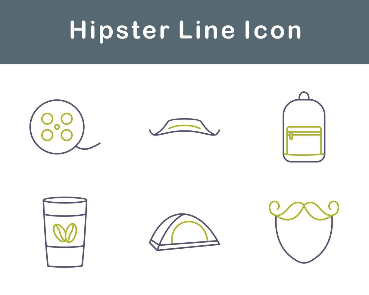 hipster vector icoon reeks