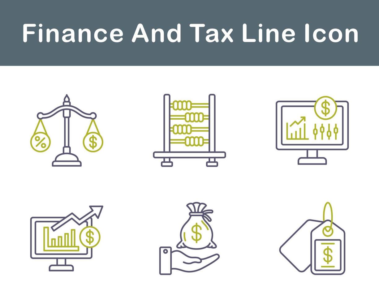 financiën en belasting vector icoon reeks