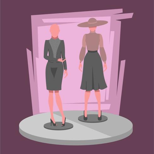 geposeerde mannequin vector