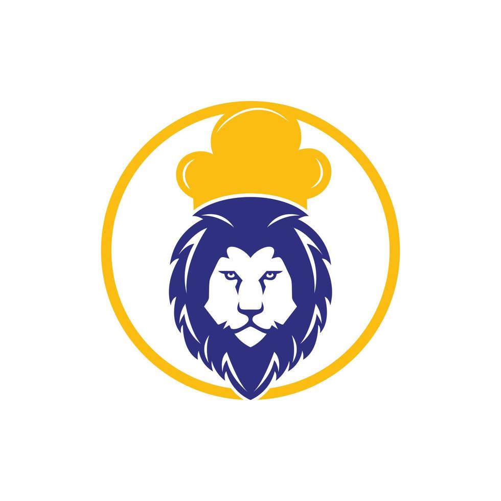 chef leeuw vector logo ontwerp sjabloon. voedsel restaurant logo concept.