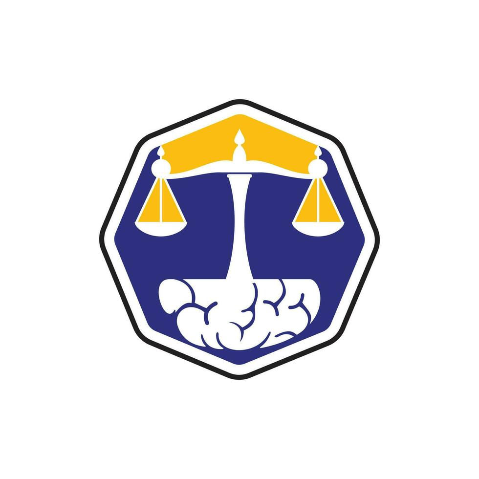 hersenen wet vector logo ontwerp. slim wet firma logo concept.