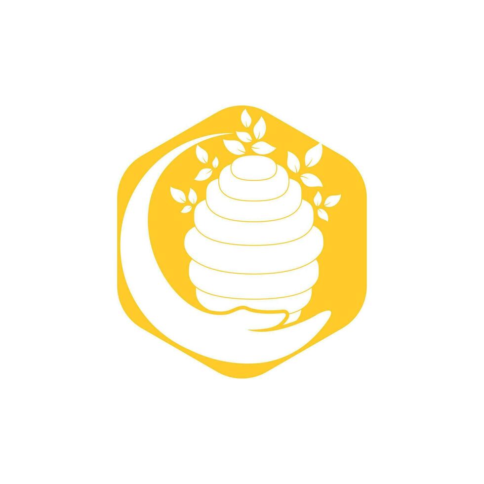 honing zorg vector logo ontwerp concept. honingraat logo ontwerp sjabloon.
