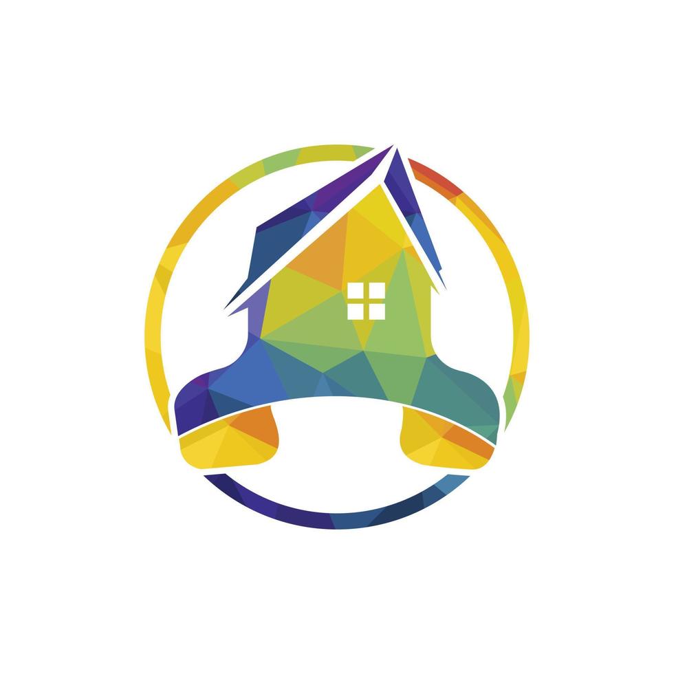 huis telefoontje vector logo ontwerp sjabloon. echt landgoed bedrijf logo concept.