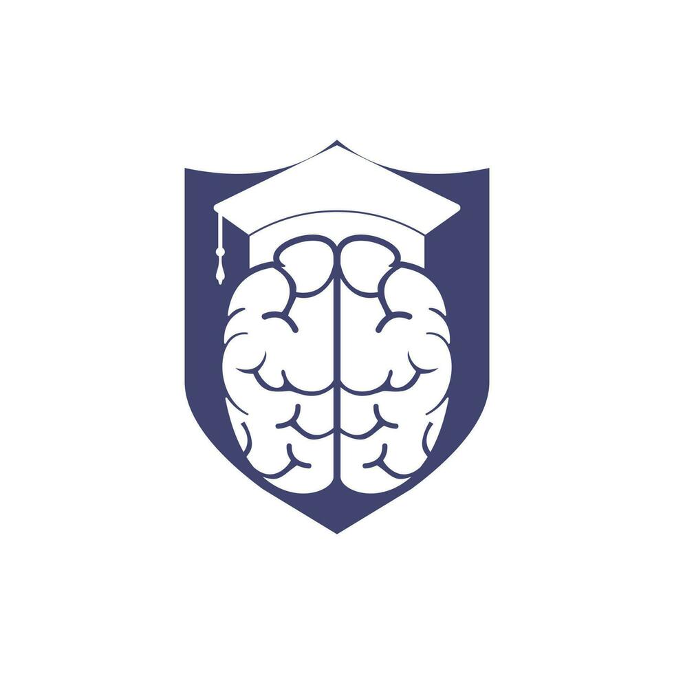 hersenen en diploma uitreiking pet icoon ontwerp. leerzaam en institutioneel logo ontwerp. vector