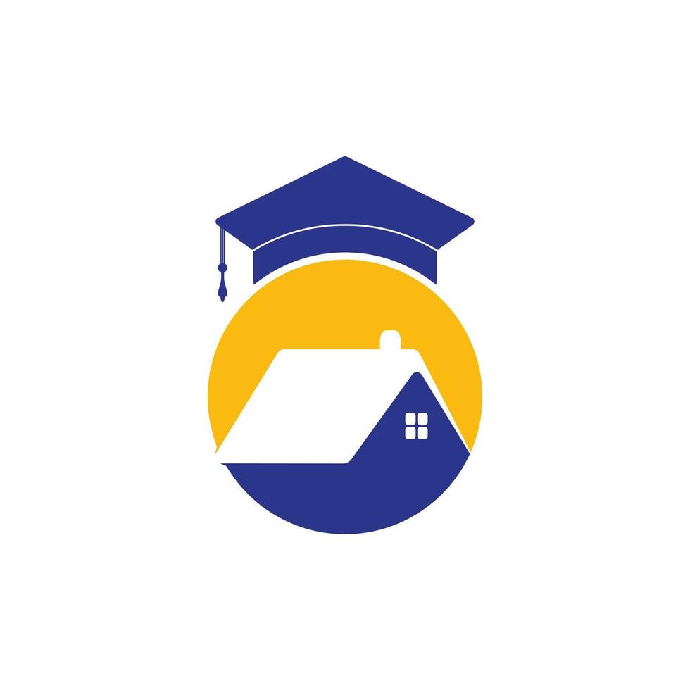 huis school- onderwijs logo ontwerp. leerling behuizing logo sjabloon. vector