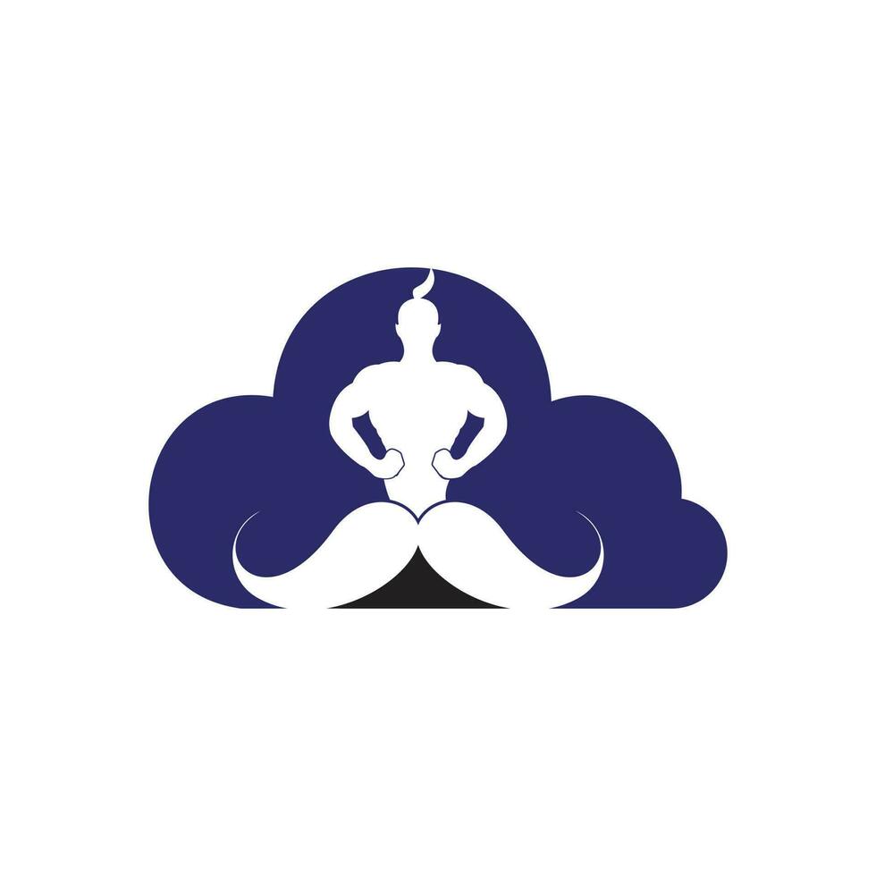 snor geest wolk vorm vector logo ontwerp. sterk geest icoon sjabloon.