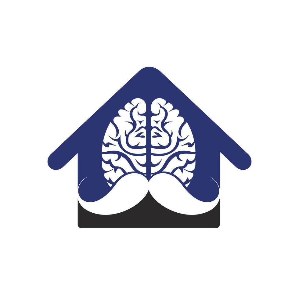 snor geest vector logo ontwerp sjabloon. slim hersenen logo concept.