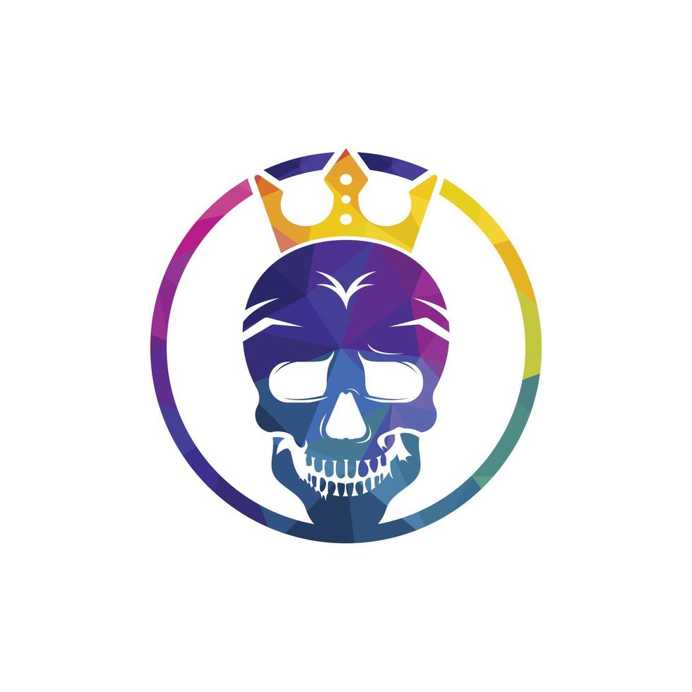schedel koning vector logo ontwerp sjabloon. donker koning logo ontwerp concept.