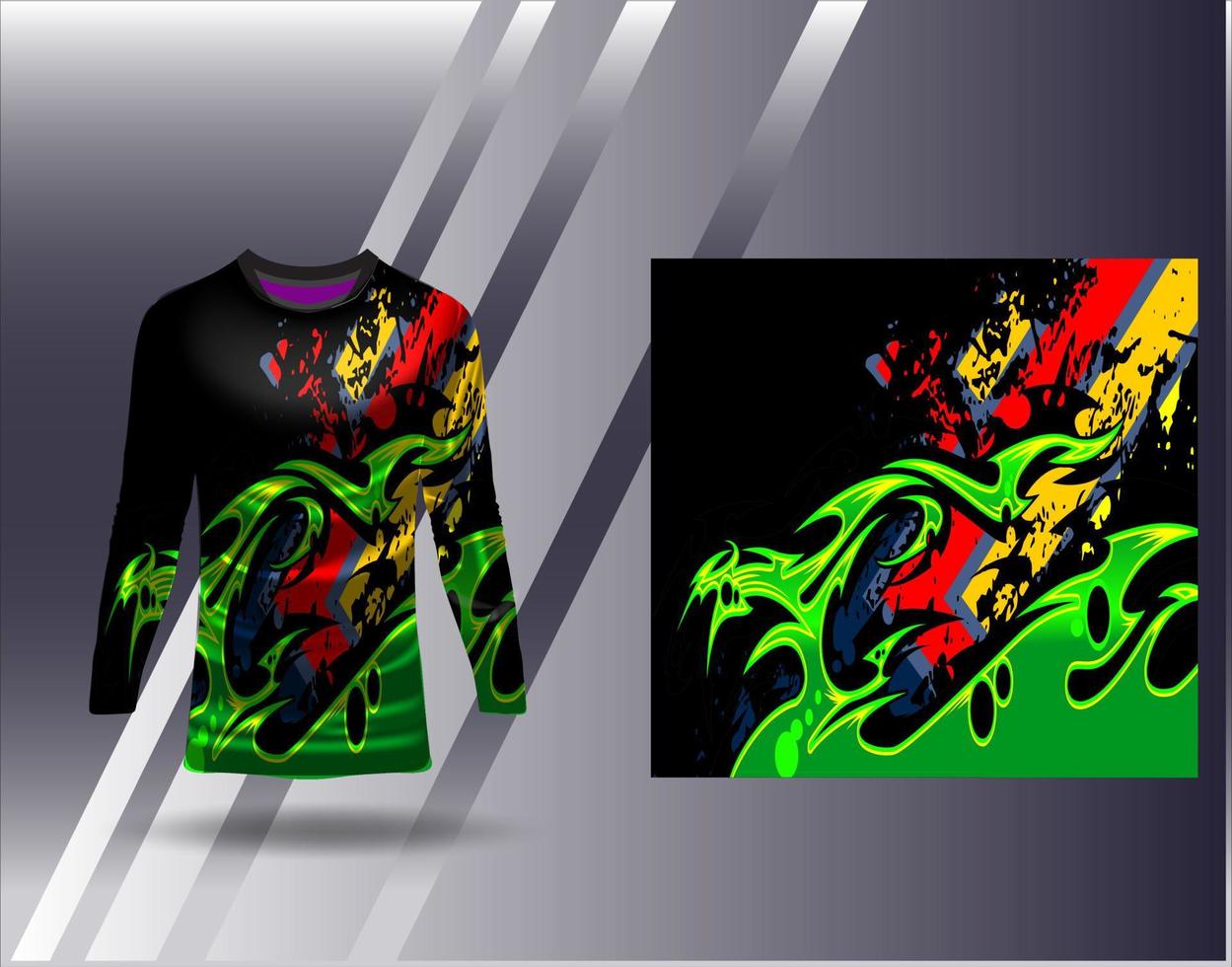 t-shirt sport- ontwerp voor racing Jersey wielersport Amerikaans voetbal gaming vector