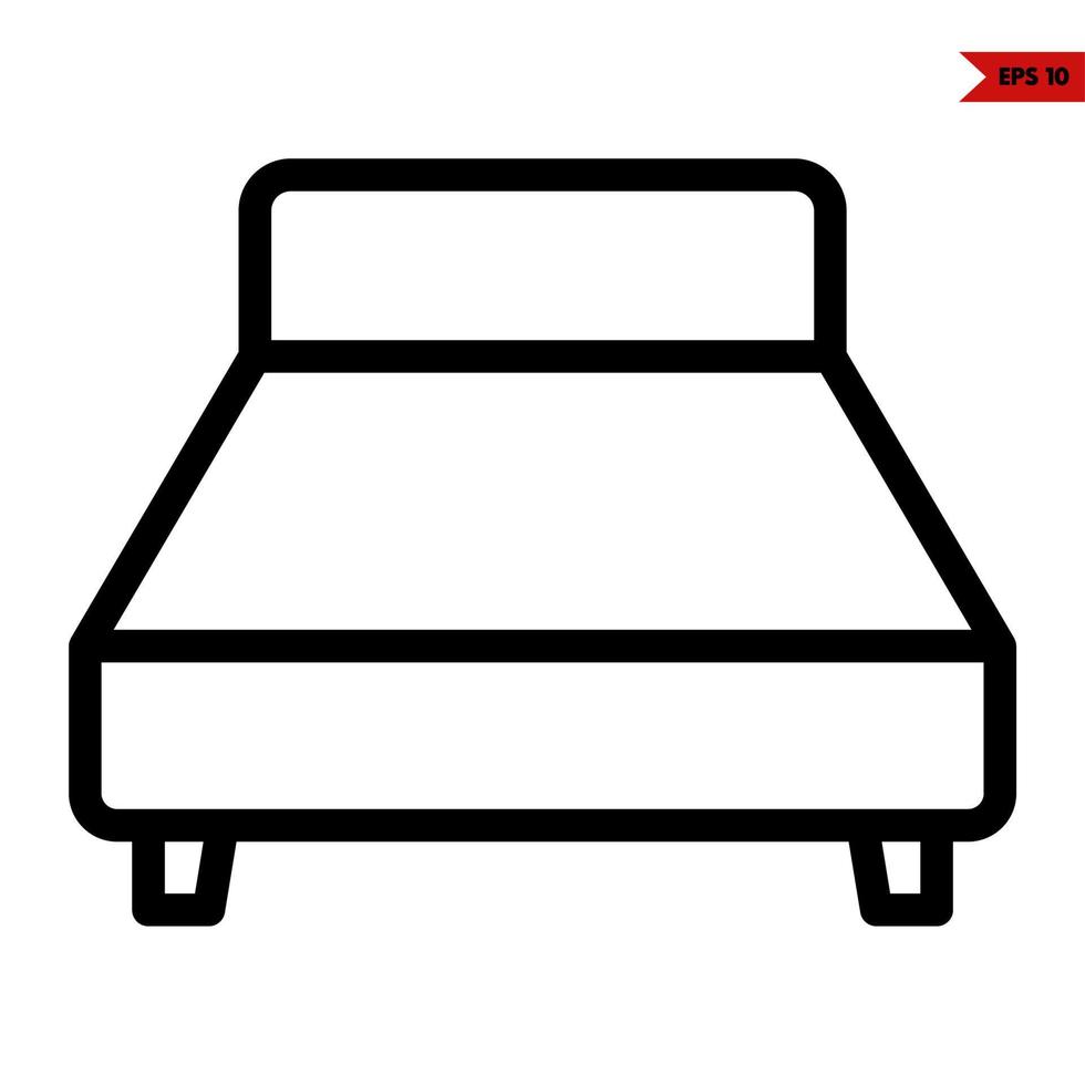 bed lijn icoon vector