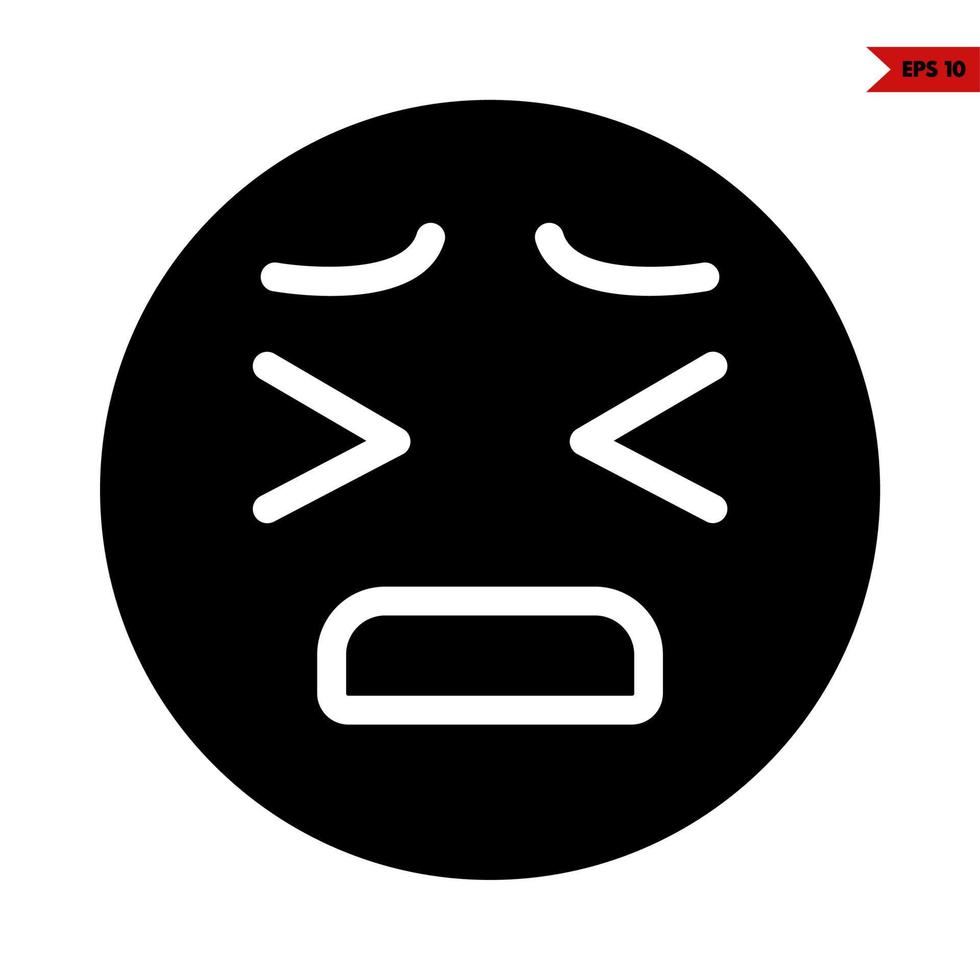 emoticon glyph icoon vector