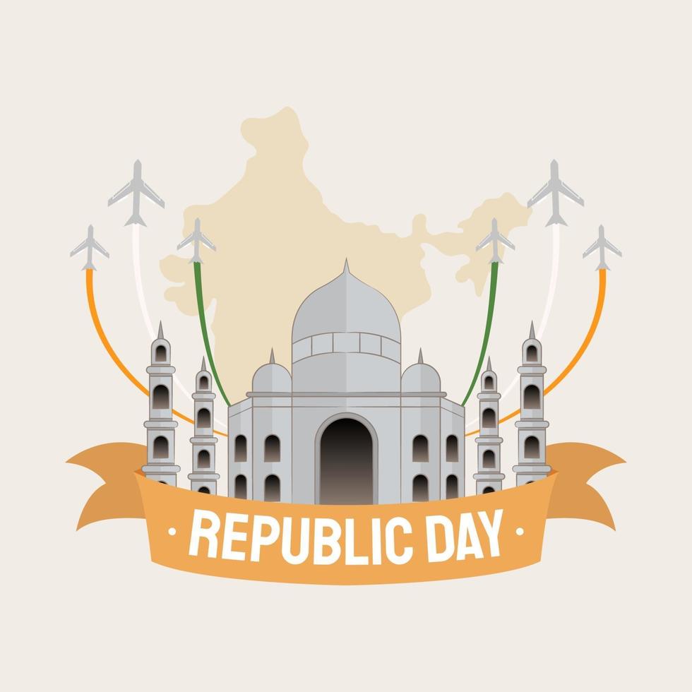 hand getrokken illustratie van de dag van de Indiase republiek vector