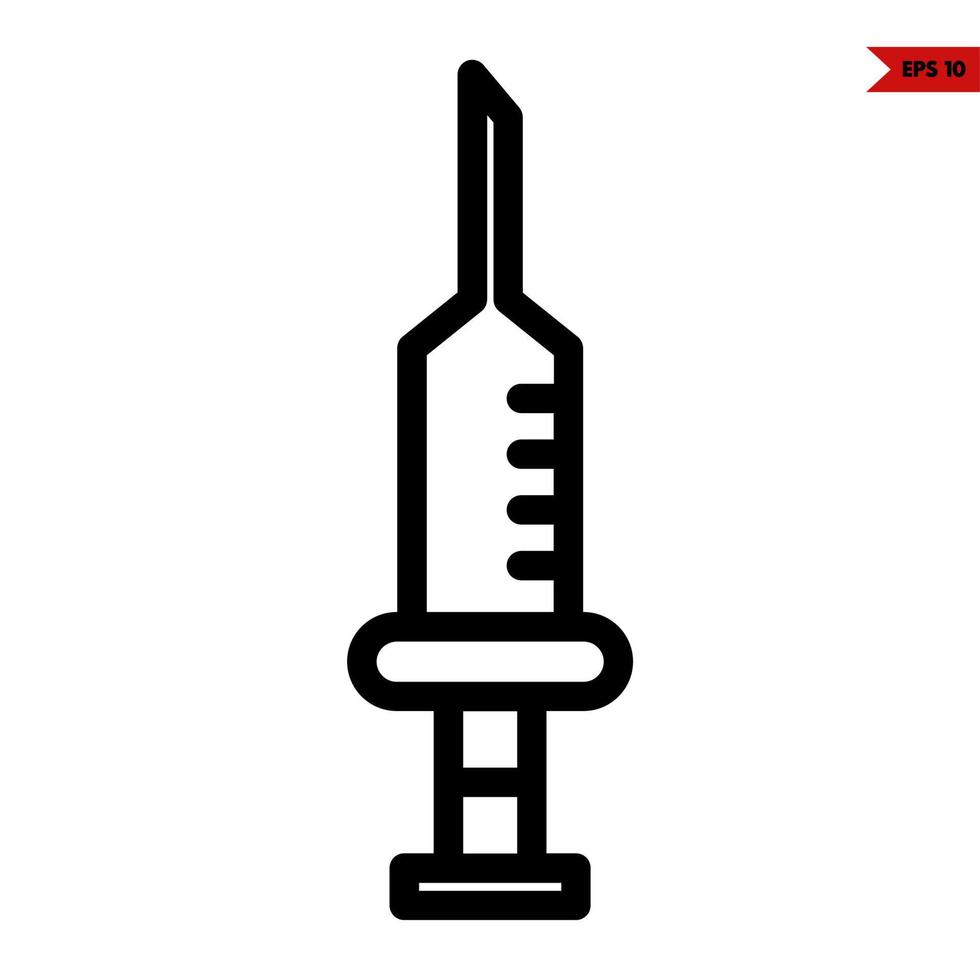 injectie lijn icoon vector