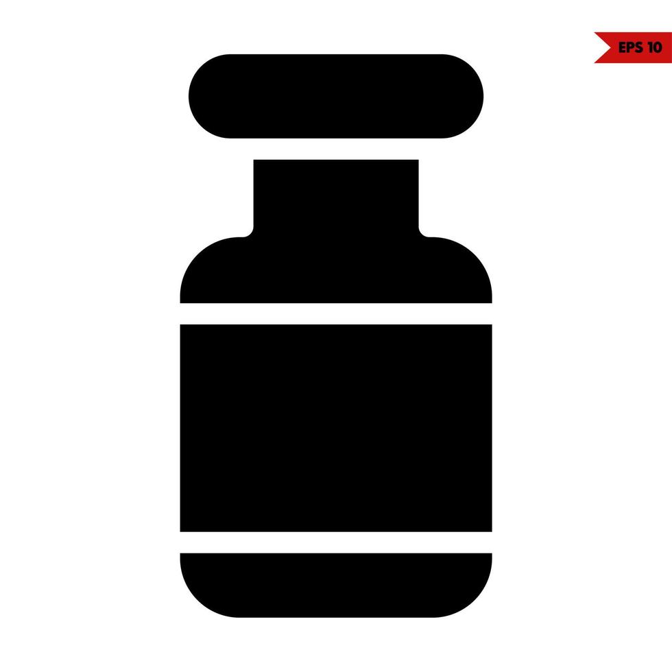 fles drug glyph icoon vector