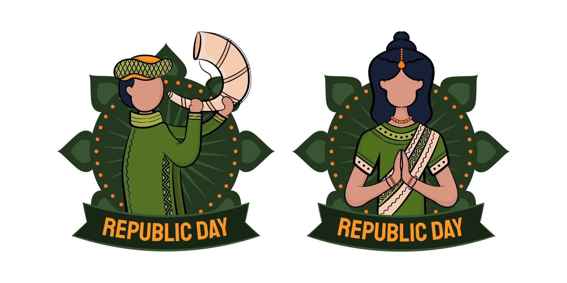 india republiek dag vector