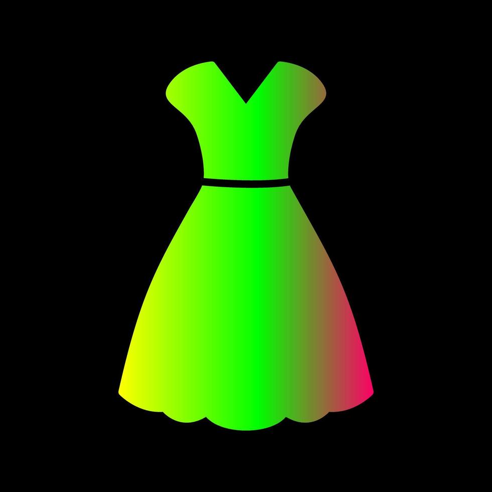 vrouw jurk uniek vector icoon
