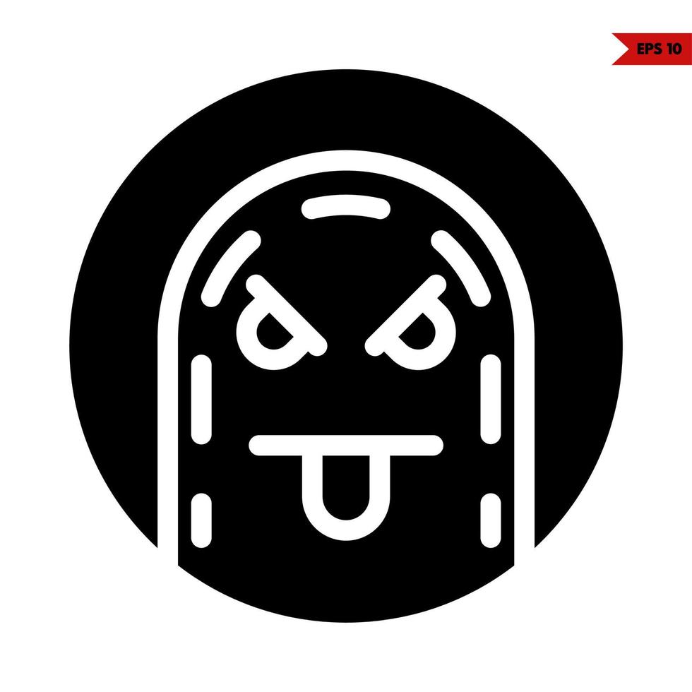 emoticon glyph icoon vector