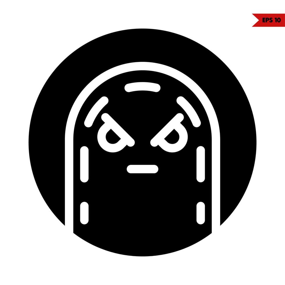 emoticon glyph icoon vector