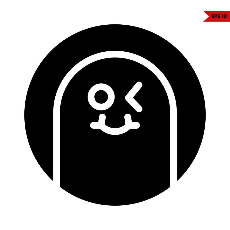 emoticon glyph icoon vector