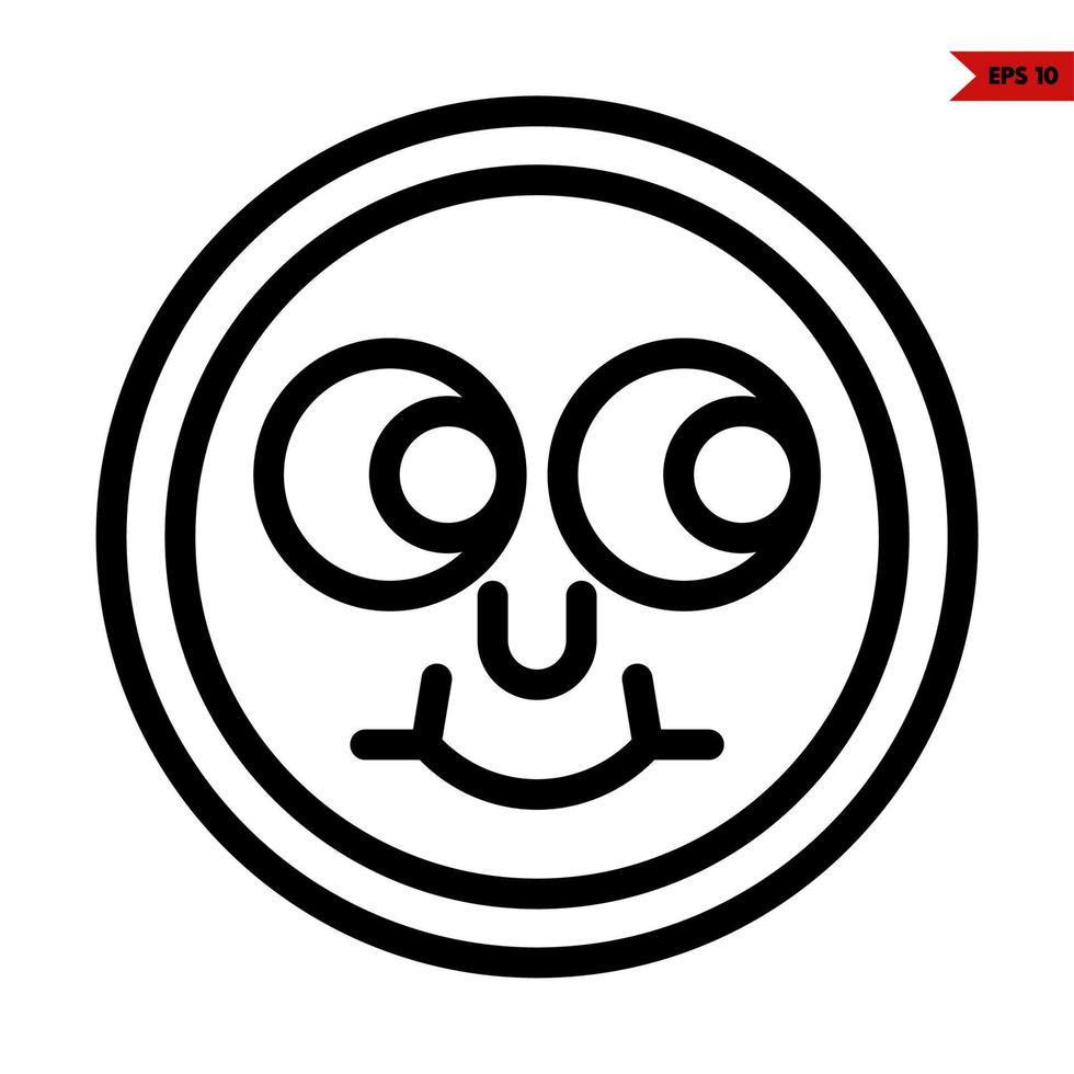 emoticon sticker bericht lijn icoon vector