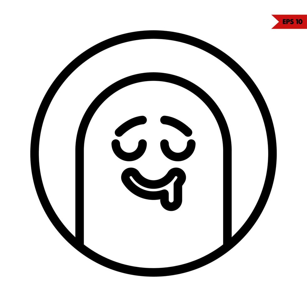 emoticon sticker lijn icoon vector