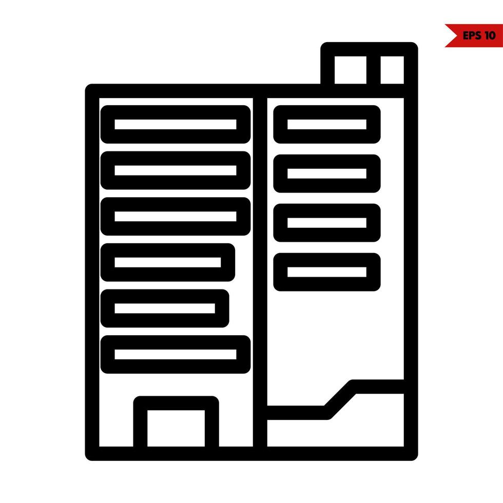 ziekenhuis lijn icoon vector