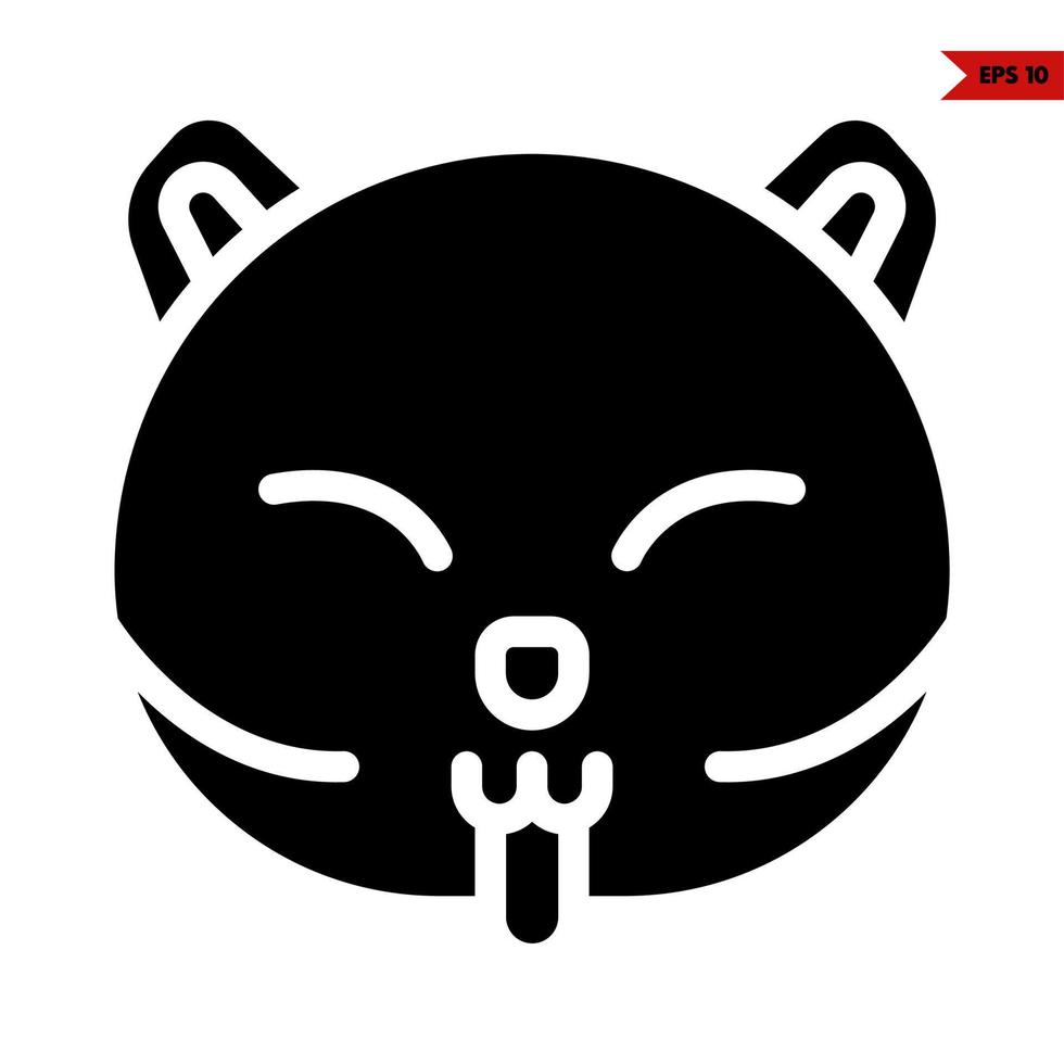 emoticon glyph icoon vector