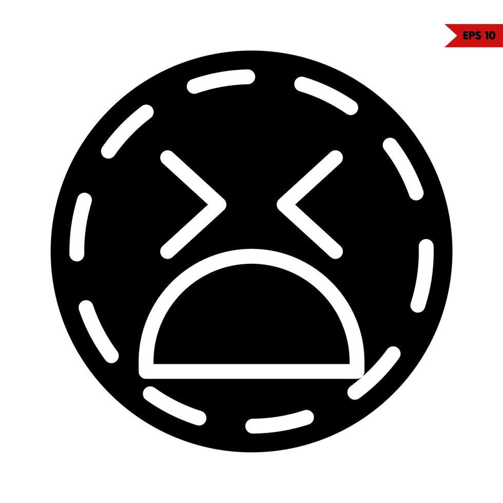 emoticon glyph icoon vector