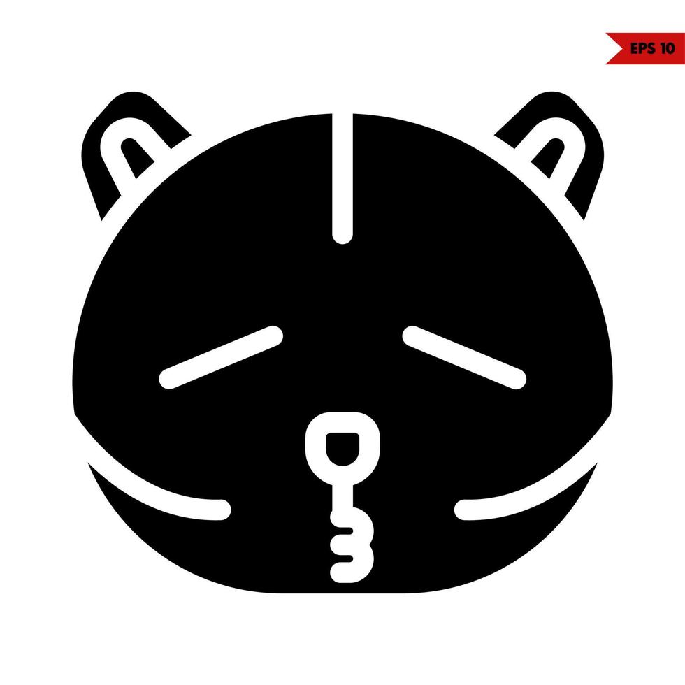 emoticon glyph icoon vector