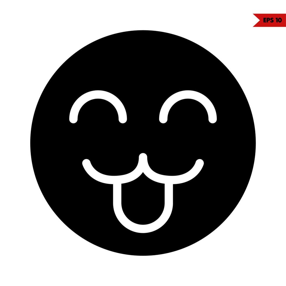 emoticon glyph icoon vector