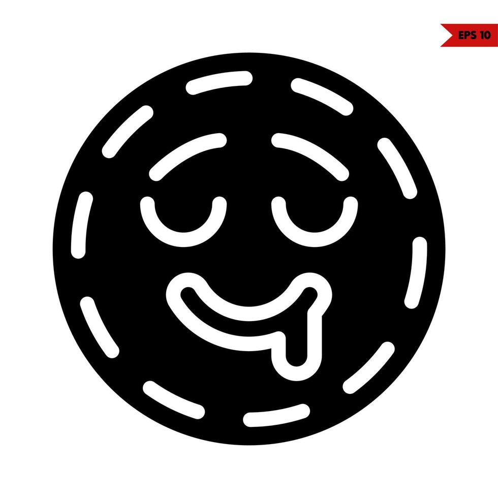 emoticon glyph icoon vector