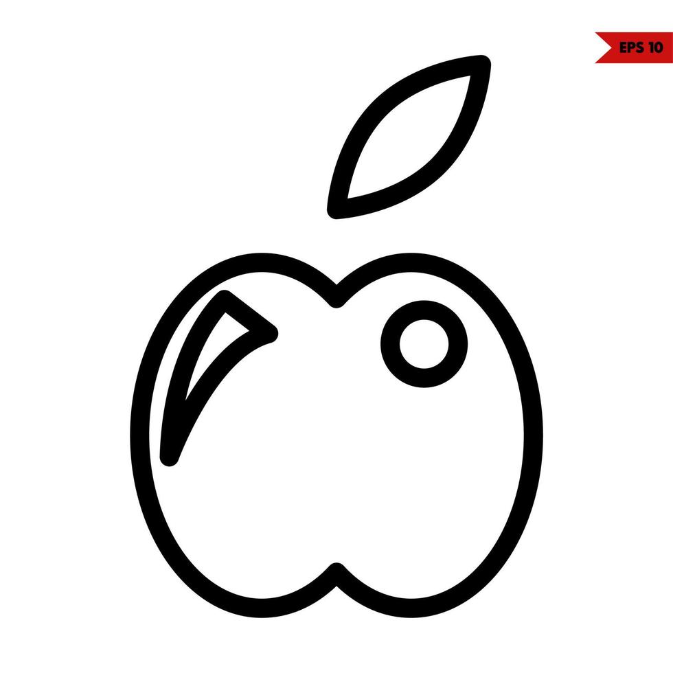 appel lijn icoon vector