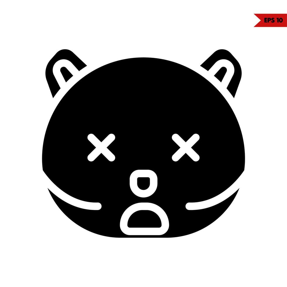 emoticon glyph icoon vector