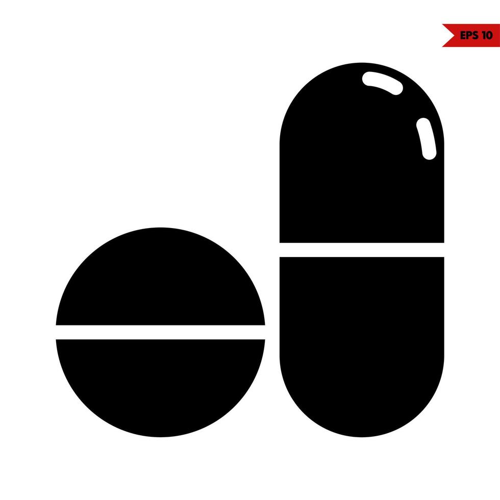 drug glyph icoon vector