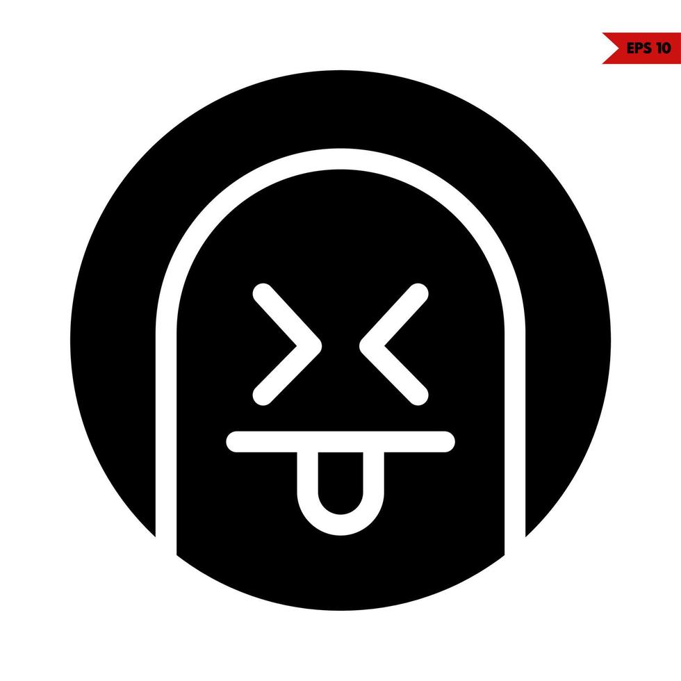 emoticon glyph icoon vector