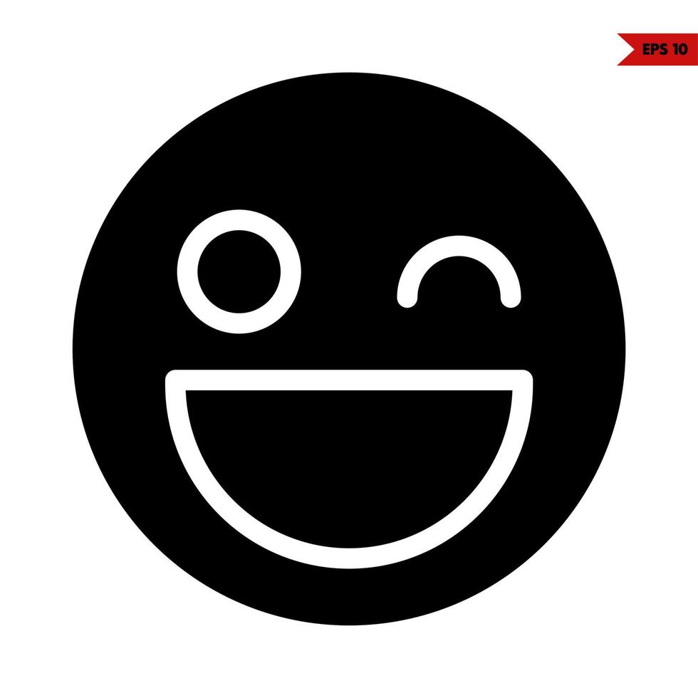 emoticon glyph icoon vector