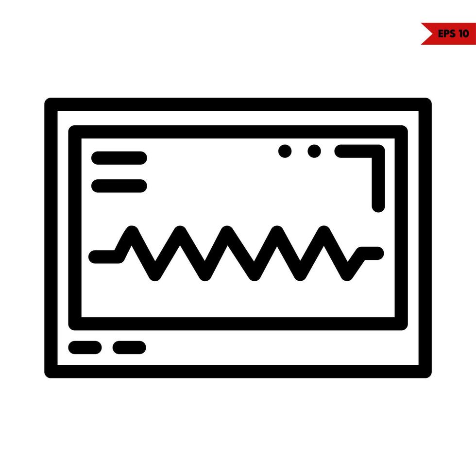 monitor lijn icoon vector