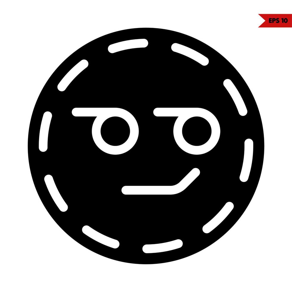 emoticon glyph icoon vector