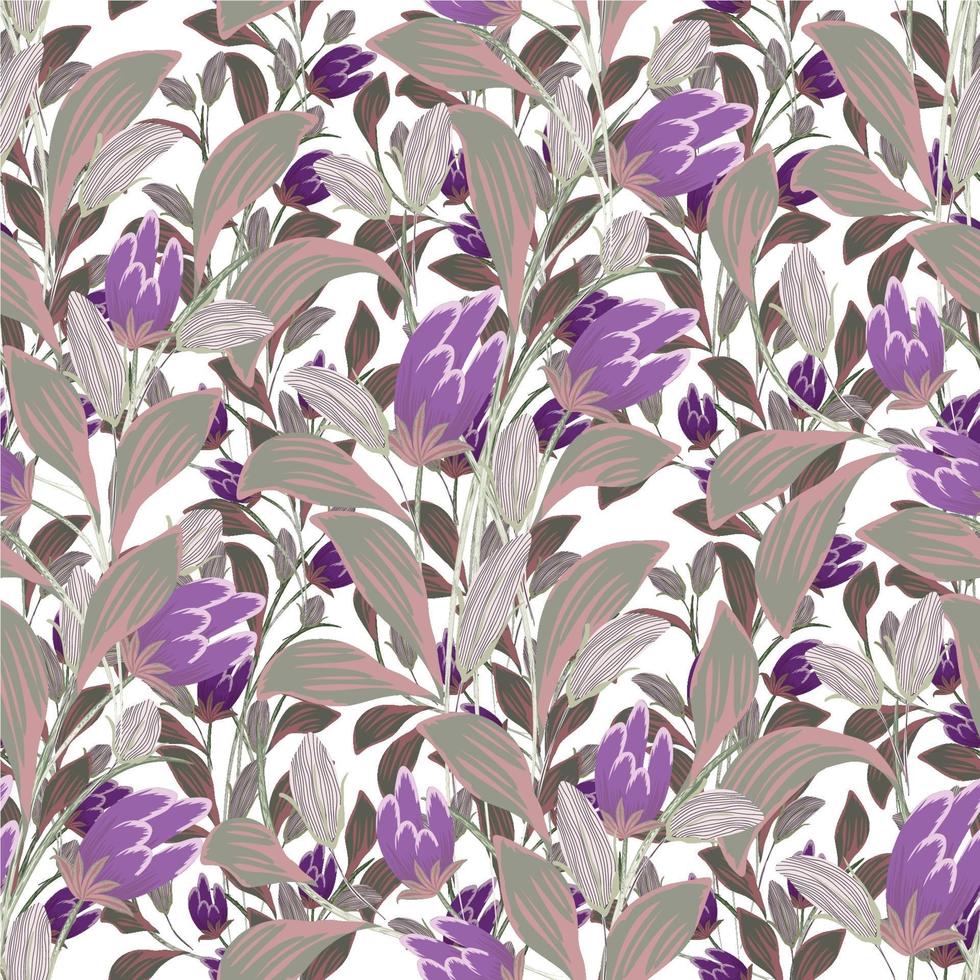 modern abstract organisch bloemen herhaal patroonontwerp vector