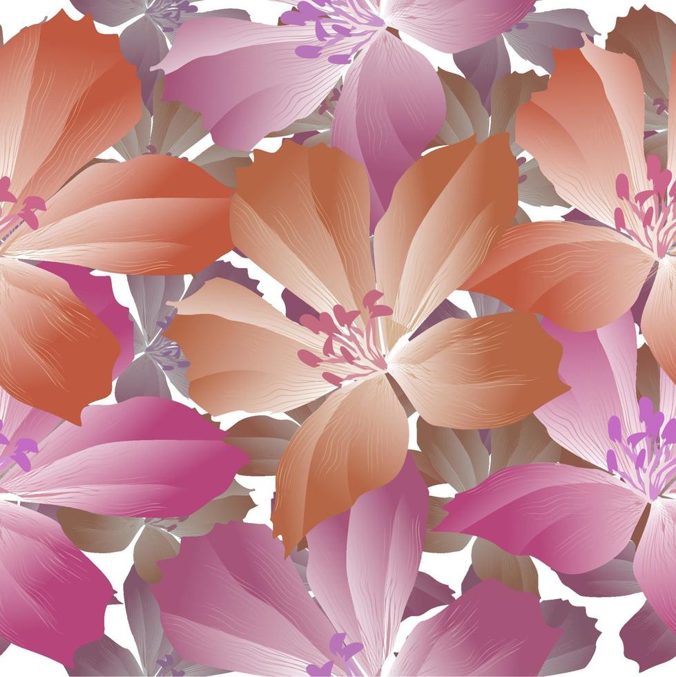 modern abstract organisch bloemen herhaal patroonontwerp vector