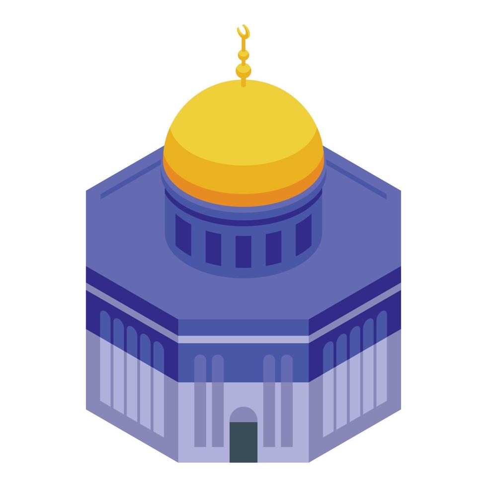 Jordanië moskee icoon isometrische vector. nationaal land vector
