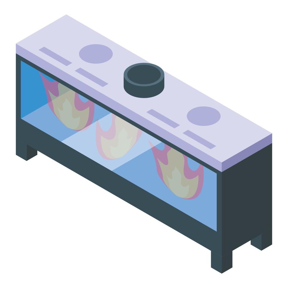 gas- haard icoon isometrische vector. pijp arbeider vector