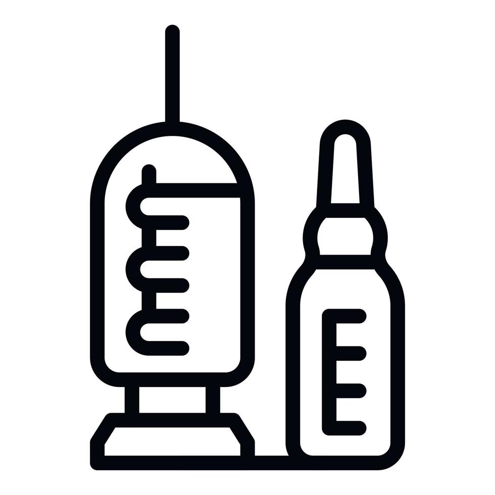 medisch injectiespuit icoon schets vector. kantoor baan vector