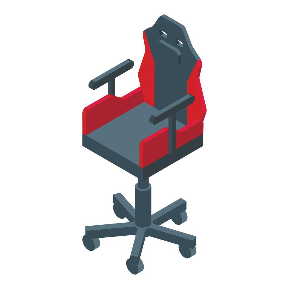 sport stoel icoon isometrische vector. gamer meubilair vector