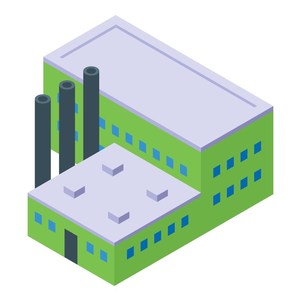 milieu sociaal regering fabriek icoon isometrische vector. esg energie vector