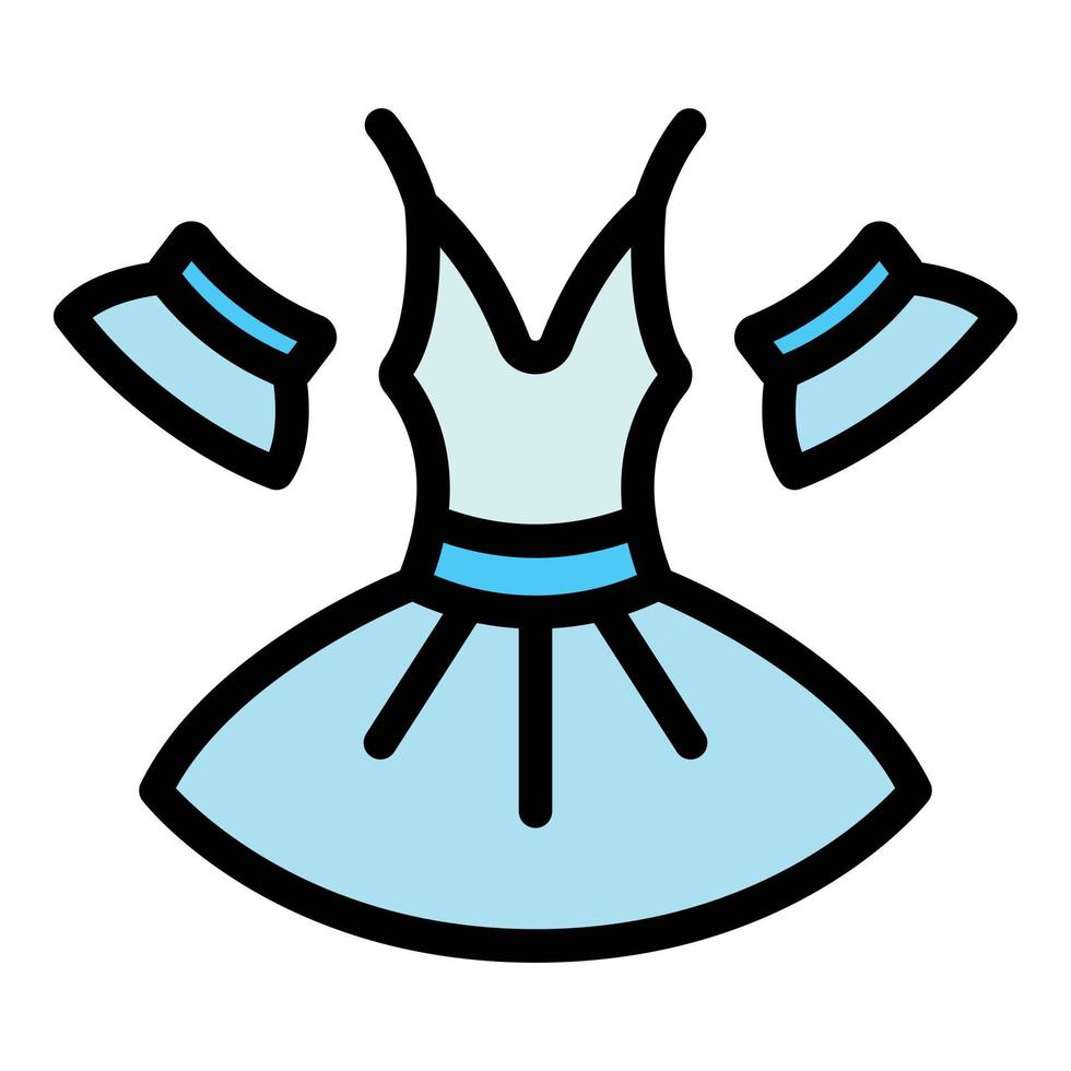 ballerina jurk icoon vector vlak