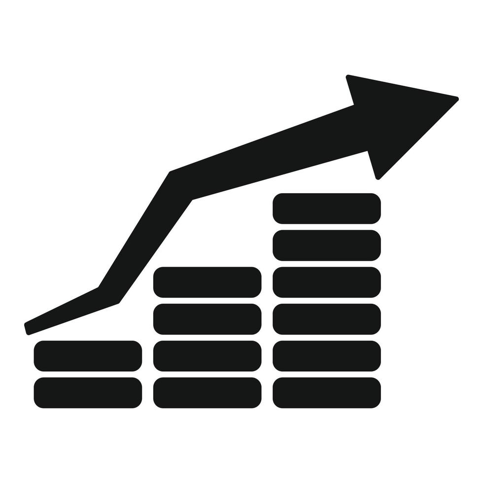 diagram investeren icoon gemakkelijk vector. financieel geld vector