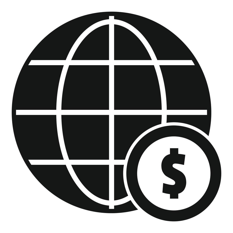 globaal investeren icoon gemakkelijk vector. financieel geld vector